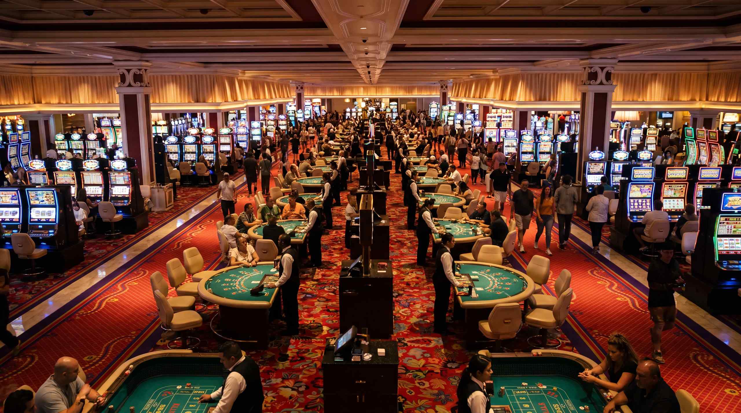 A busy casino floor